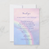 Regenboog van hoop - pastelfoto bedankkaart (Achterkant)