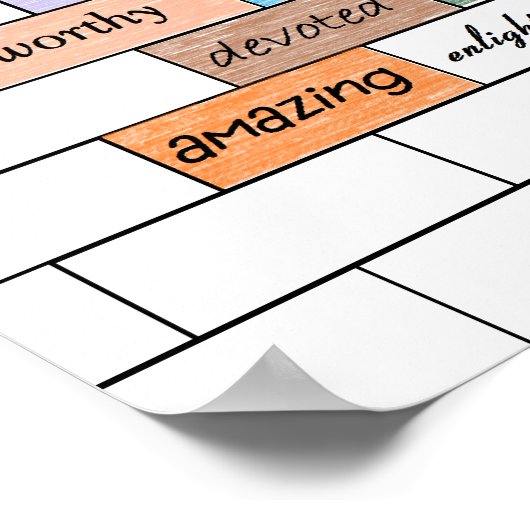 Regenboog van Inspirerend graffiti-afdrukken Poster (Hoek)