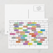 Regenboog van Inspirerend graffiti Briefkaart (Voorkant / Achterkant)