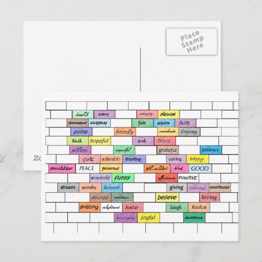 Regenboog van Inspirerend graffiti Briefkaart (Voorkant / Achterkant)