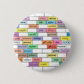 Regenboog van Inspirerend graffiti Ronde Button 5,7 Cm (Voorkant)