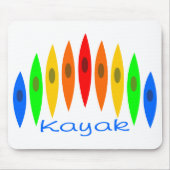Regenboog van Kayaks Muismat (Voorkant)
