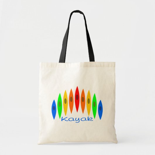 Regenboog van Kayaks Tote Bag (Voorkant)