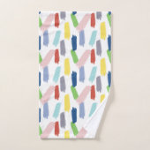 Regenboog van kleuren Abstracte verfstreken Bad Handdoek (Handdoek)