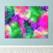 Regenboog van kleuren Illusie van wolken Canvas Afdruk (Insitu (Houten vloer))