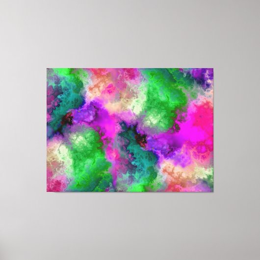 Regenboog van kleuren Illusie van wolken Canvas Afdruk (Voorkant)