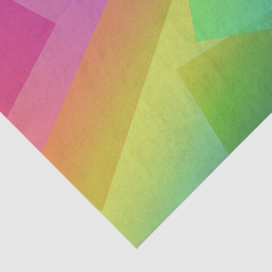 Regenboog van kleuren tissuepapier (Detail)