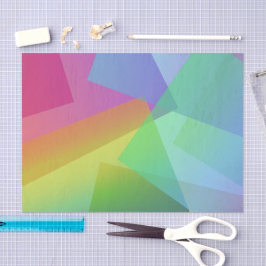 Regenboog van kleuren tissuepapier (Craft)