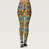 Regenboog van kleurrijke vormen - oogverblindende leggings (Achterkant)