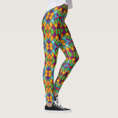 Regenboog van kleurrijke vormen - oogverblindende  leggings (Rechts)