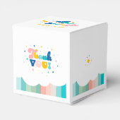 Regenboog van Leuk Verjaardagsfeest Thema Bedankdoosjes (Achterkant)