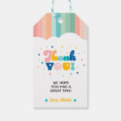 Regenboog van Leuk Verjaardagsfeest Thema Cadeaulabel (Achterkant)