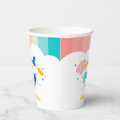 Regenboog van Leuk Verjaardagsfeest Thema Papieren Bekers (Rechts)