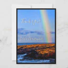 Regenboog van liefde en geluk, bruiloft, bedankt kaart