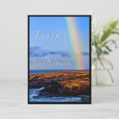 Regenboog van liefde en geluk, bruiloft, bedankt kaart (Staand voorkant)
