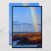 Regenboog van liefde en geluk, bruiloft, bedankt kaart (Voorkant / Achterkant)