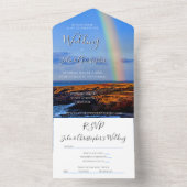 Regenboog van liefde en geluk, huwelijk all in one uitnodiging (Binnen)