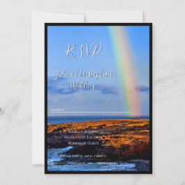 Regenboog van liefde en geluk, huwelijk, RSVP Kaart