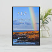 Regenboog van liefde en geluk, huwelijk, RSVP Kaart (Staand voorkant)