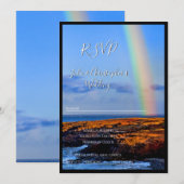 Regenboog van liefde en geluk, huwelijk, RSVP Kaart (Voorkant / Achterkant)