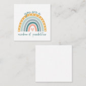 Regenboog van mogelijkheden - Pastel Positive Vibe Notitiekaartje (Voorkant / Achterkant)