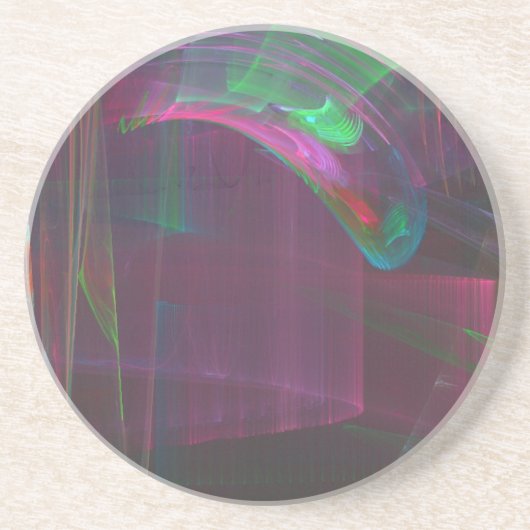 Regenboog van muziek zandsteen onderzetter (Voorkant)