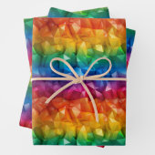 Regenboog van origami inpakpapier vel (In situ)