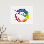 regenboog van ouroboros chakra poster (Keuken)