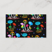 Regenboog van paddenstoelen visitekaartje (Achterkant)