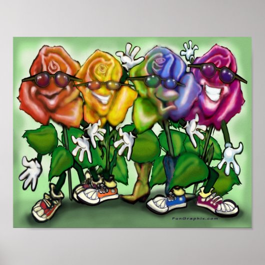 Regenboog van Rozen Poster (Voorkant)