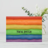 Regenboog van Squishy Dough Kaart (Staand voorkant)