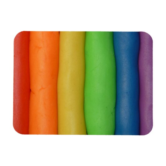 Regenboog van Squishy Dough Magneet (Horizontaal)