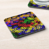 Regenboog van sterren op duidelijke achtergrond bier onderzetter (Linkerzijde)