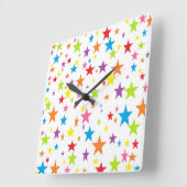 Regenboog van sterrenklok vierkante klok (Hoek)