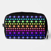 Regenboog van Stippen Aangepaste naam Toilettasje (Voorkant)