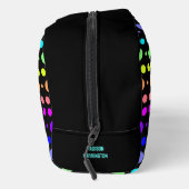 Regenboog van Stippen Aangepaste naam Toilettasje (Rechts)
