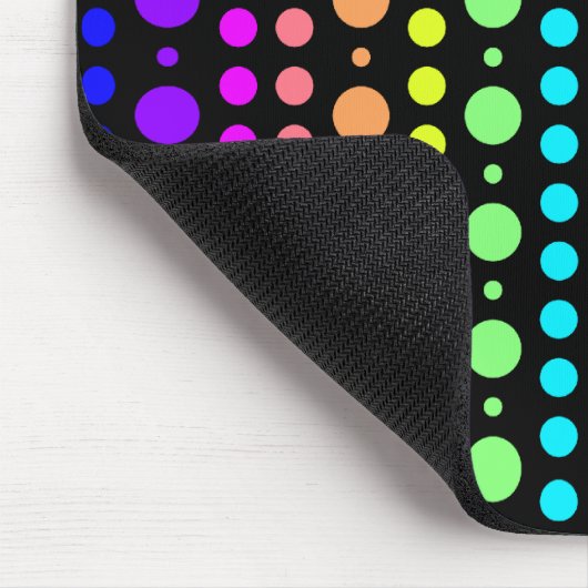 Regenboog van Stippen mousepad Muismat (Hoek)