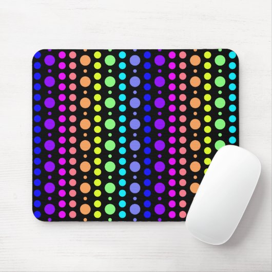 Regenboog van Stippen mousepad Muismat (Met muis)