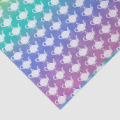 Regenboog van theepotten tissuepapier (Detail)