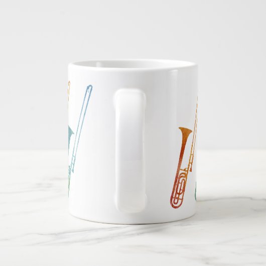Regenboog van Trombones Grote Koffiekop (Achterkant)