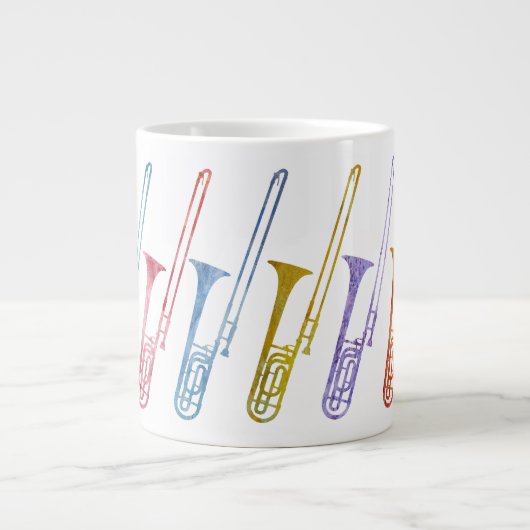 Regenboog van Trombones Grote Koffiekop (Voorkant)