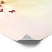 regenboog van vlinders affladderen poster (Hoek)