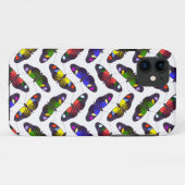 Regenboog van Vlinders iPhone 5 Hoesje (Wit) (Achterkant (horizontaal))