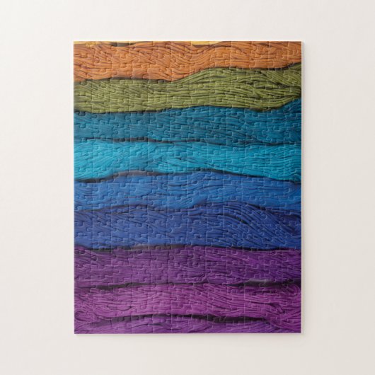 Regenboog van Yarn Legpuzzel (Verticaal)