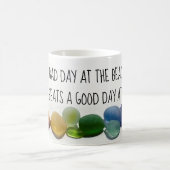 Regenboog van zee glas, strandglas grappige mok (Center)