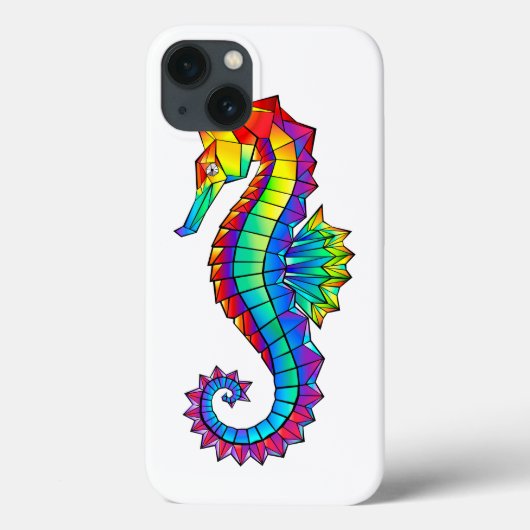Regenboog Veelhoekig Zeepaardje Case-Mate iPhone Case (Achterkant)