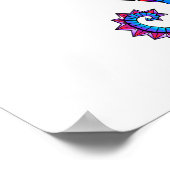 Regenboog Veelhoekig Zeepaardje Poster (Hoek)