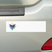 Regenboog veelhoekige libel bumpersticker (Op auto)