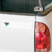 Regenboog veelhoekige libel bumpersticker (Op Truck)