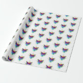 Regenboog veelhoekige libel cadeaupapier (Uitgerold)
